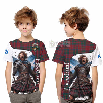 MacDonald (McDonald) of Glencoe Crest Tartan Kid T-Shirt Inspired by the Freedom of Scottish Warrior