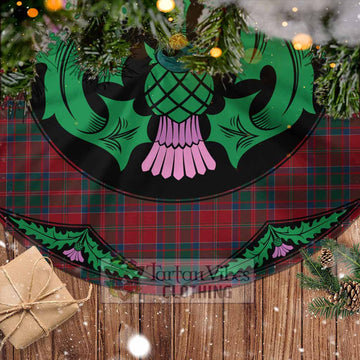 MacDonald (McDonald) of Glencoe Tartan Christmas Tree Skirt Scottish Thistle Style