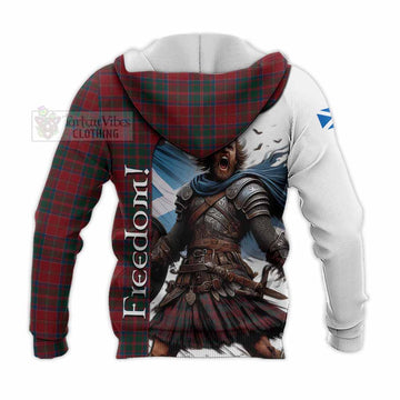 MacDonald (McDonald) of Glencoe Crest Tartan Knitted Hoodie Inspired by the Freedom of Scottish Warrior