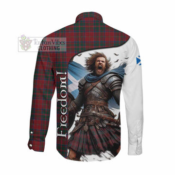 MacDonald (McDonald) of Glencoe Crest Tartan Long Sleeve Button Shirt Inspired by the Freedom of Scottish Warrior