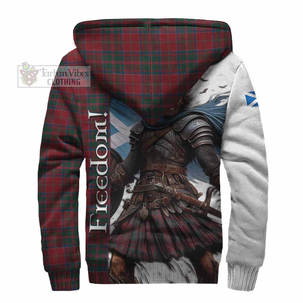 Tartan Vibes Clothing MacDonald (McDonald) of Glencoe Crest Tartan Sherpa Hoodie Inspired by the Freedom of Scottish Warrior