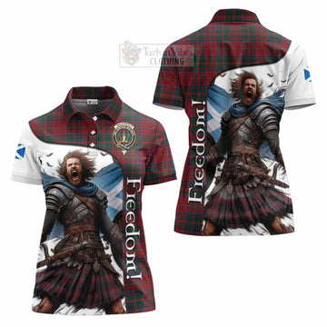 MacDonald (McDonald) of Glencoe Crest Tartan Women's Polo Shirt Inspired by the Freedom of Scottish Warrior