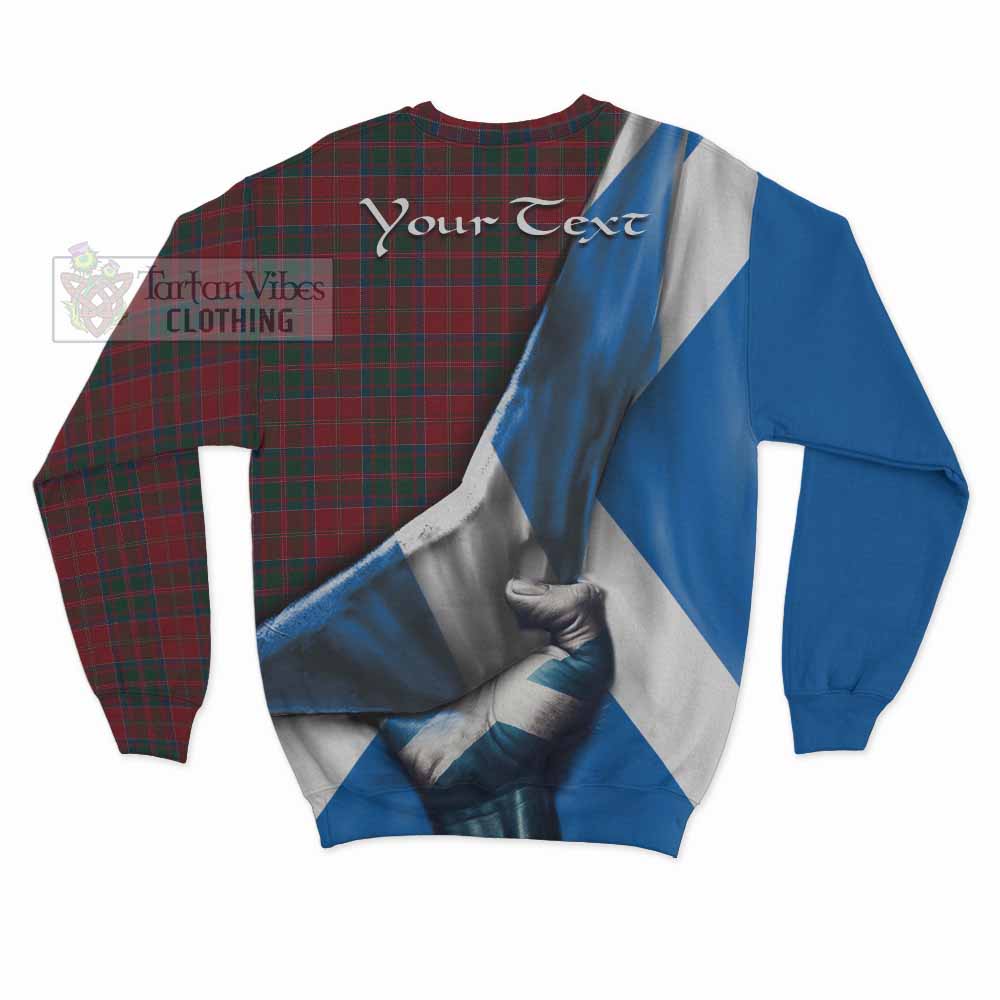 Tartan Vibes Clothing MacDonald (McDonald) of Glencoe Tartan Sweatshirt with Family Crest Scotland Patriotic Style