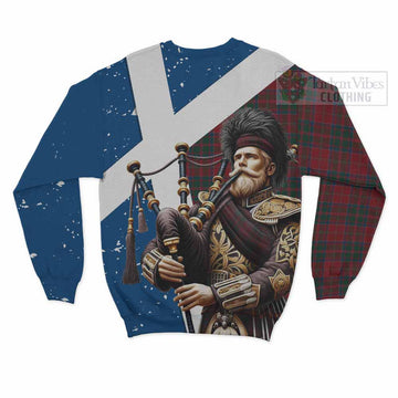 MacDonald (McDonald) of Glencoe Tartan Sweatshirt with Family Crest Scottish Bagpiper Vibes