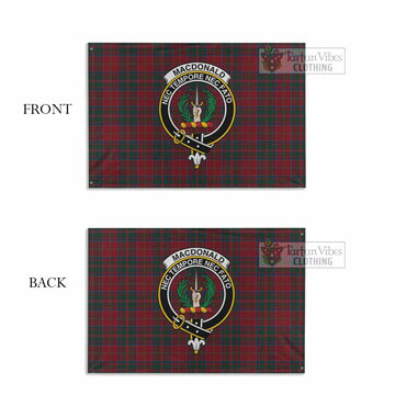 MacDonald (McDonald) of Glencoe Tartan House Flag with Family Crest