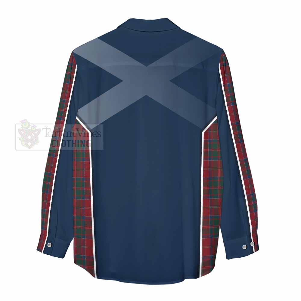 Tartan Vibes Clothing MacDonald (McDonald) of Glencoe Tartan Women's Casual Shirt with Family Crest and Lion Rampant Vibes Sport Style