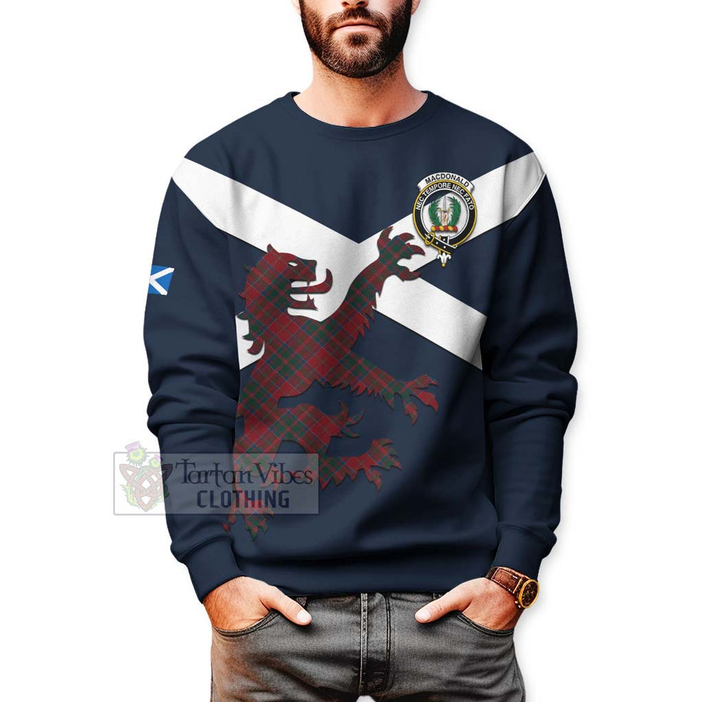 Tartan Vibes Clothing MacDonald (McDonald) of Glencoe Tartan Lion Rampant Sweatshirt – Proudly Display Your Heritage with Alba Gu Brath and Clan Name