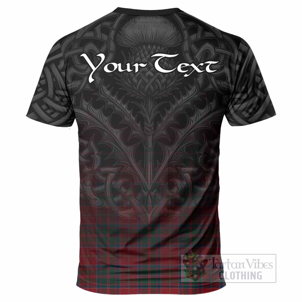 Tartan Vibes Clothing MacDonald (McDonald) of Glencoe Tartan T-Shirt with Family Crest Celtic Thistle Vibes