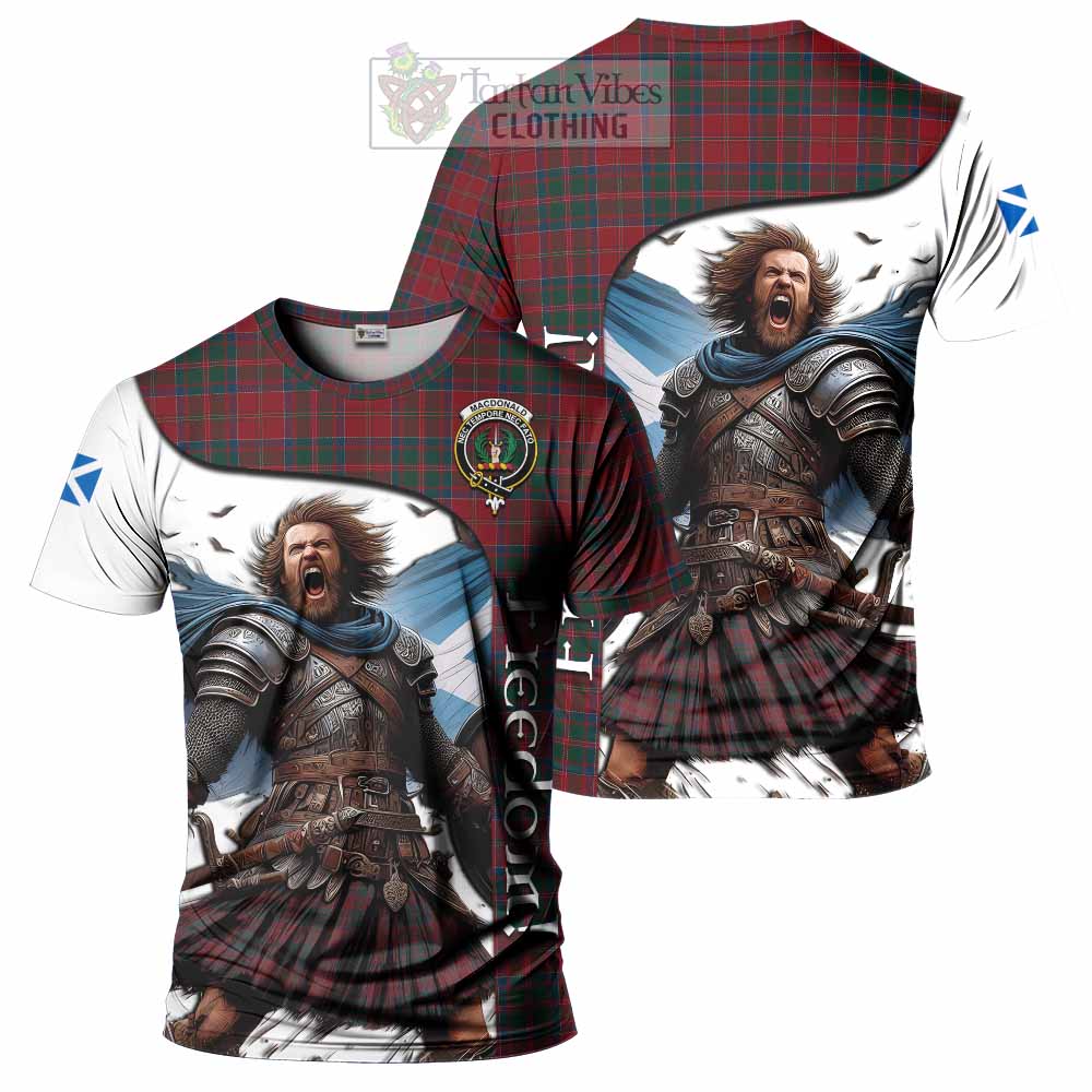 MacDonald (McDonald) of Glencoe Crest Tartan T-Shirt Inspired by the Freedom of Scottish Warrior