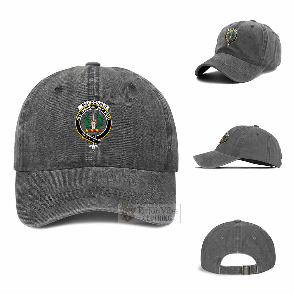 Tartan Vibes Clothing MacDonald (McDonald) of Glencoe Clan Crest Denim Classic Cap