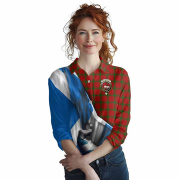 MacDonald (McDonald) of Sleat Tartan Women's Casual Shirt with Family Crest Scotland Patriotic Style