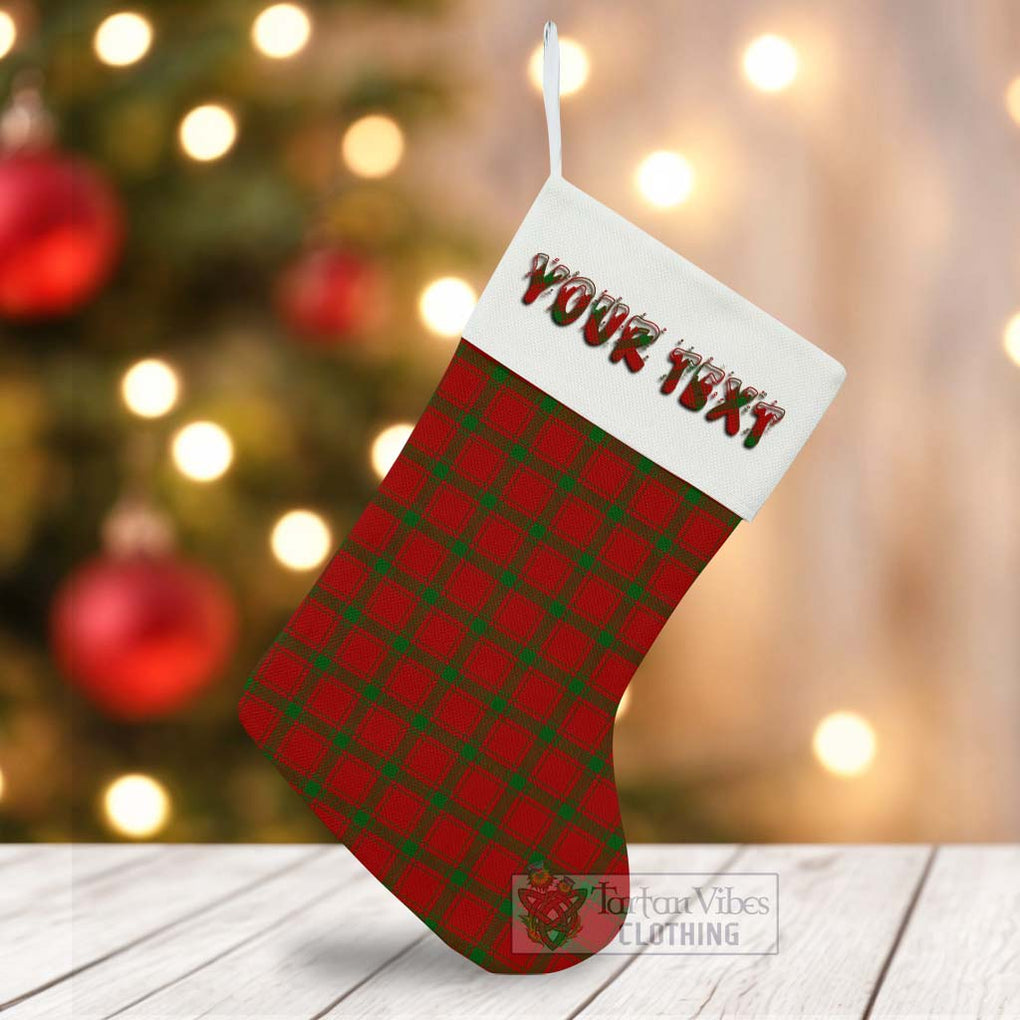 Tartan Vibes Clothing MacDonald (McDonald) of Sleat Tartan Christmas Stocking with Personalized Text