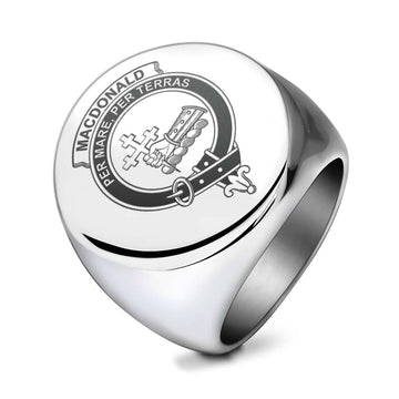 MacDonald (McDonald) of Sleat Clan Crest Engraved Ring