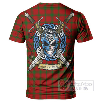 MacDonald (McDonald) of Sleat Tartan T-Shirt with Family Crest Celtic Skull Style