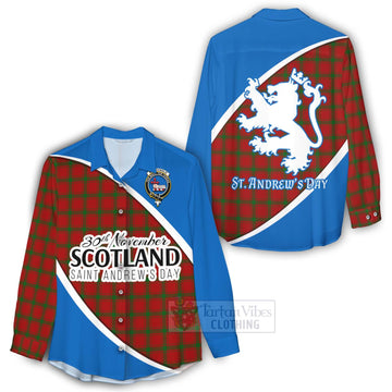 MacDonald (McDonald) of Sleat Family Crest Tartan Women's Casual Shirt Celebrate Saint Andrew's Day in Style