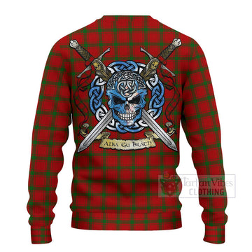 MacDonald (McDonald) of Sleat Tartan Ugly Sweater with Family Crest Celtic Skull Style