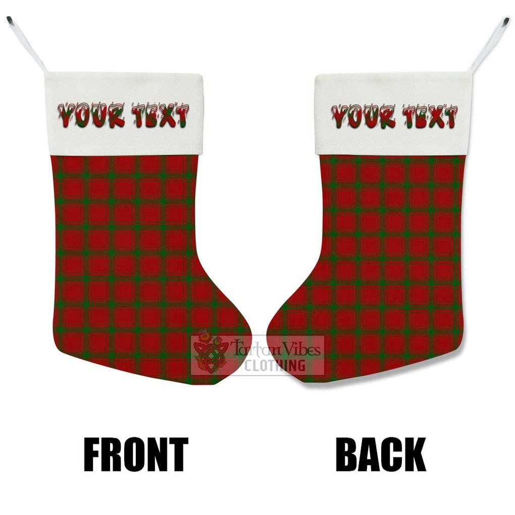 Tartan Vibes Clothing MacDonald (McDonald) of Sleat Tartan Christmas Stocking with Personalized Text