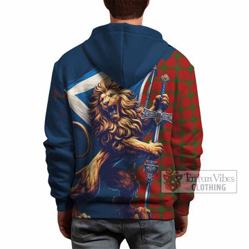 MacDonald (McDonald) Tartan Family Crest Hoodie with Scottish Majestic Lion