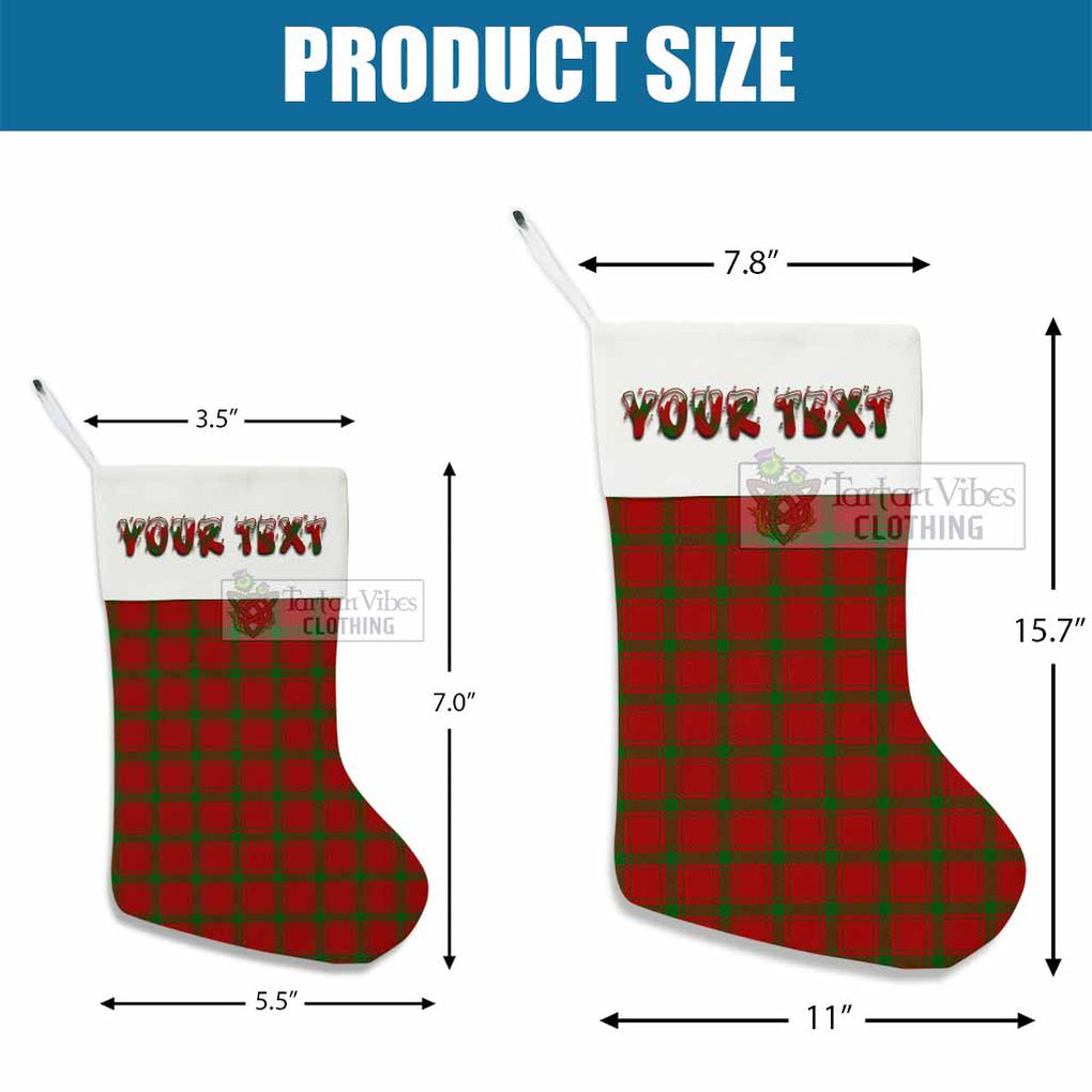 Tartan Vibes Clothing MacDonald (McDonald) of Sleat Tartan Christmas Stocking with Personalized Text