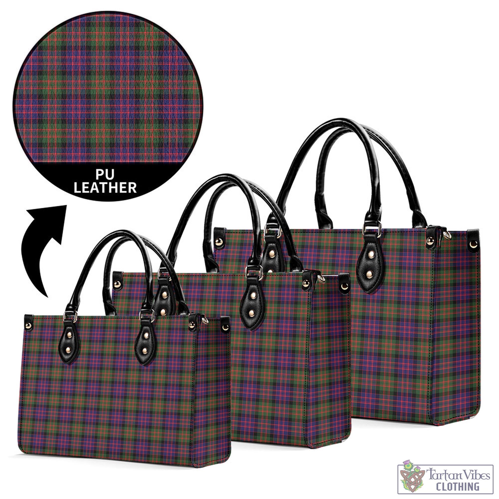 Tartan Vibes Clothing MacDonald Modern Tartan Luxury Leather Handbags