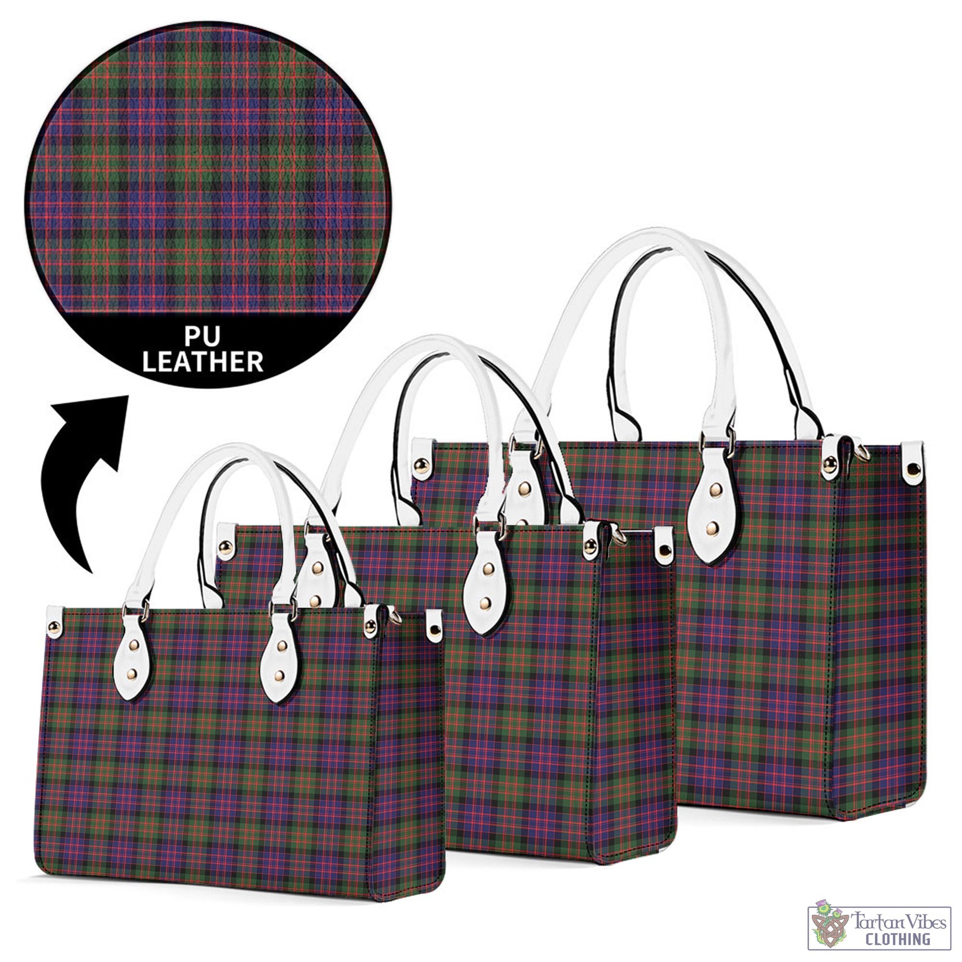 Tartan Vibes Clothing MacDonald Modern Tartan Luxury Leather Handbags