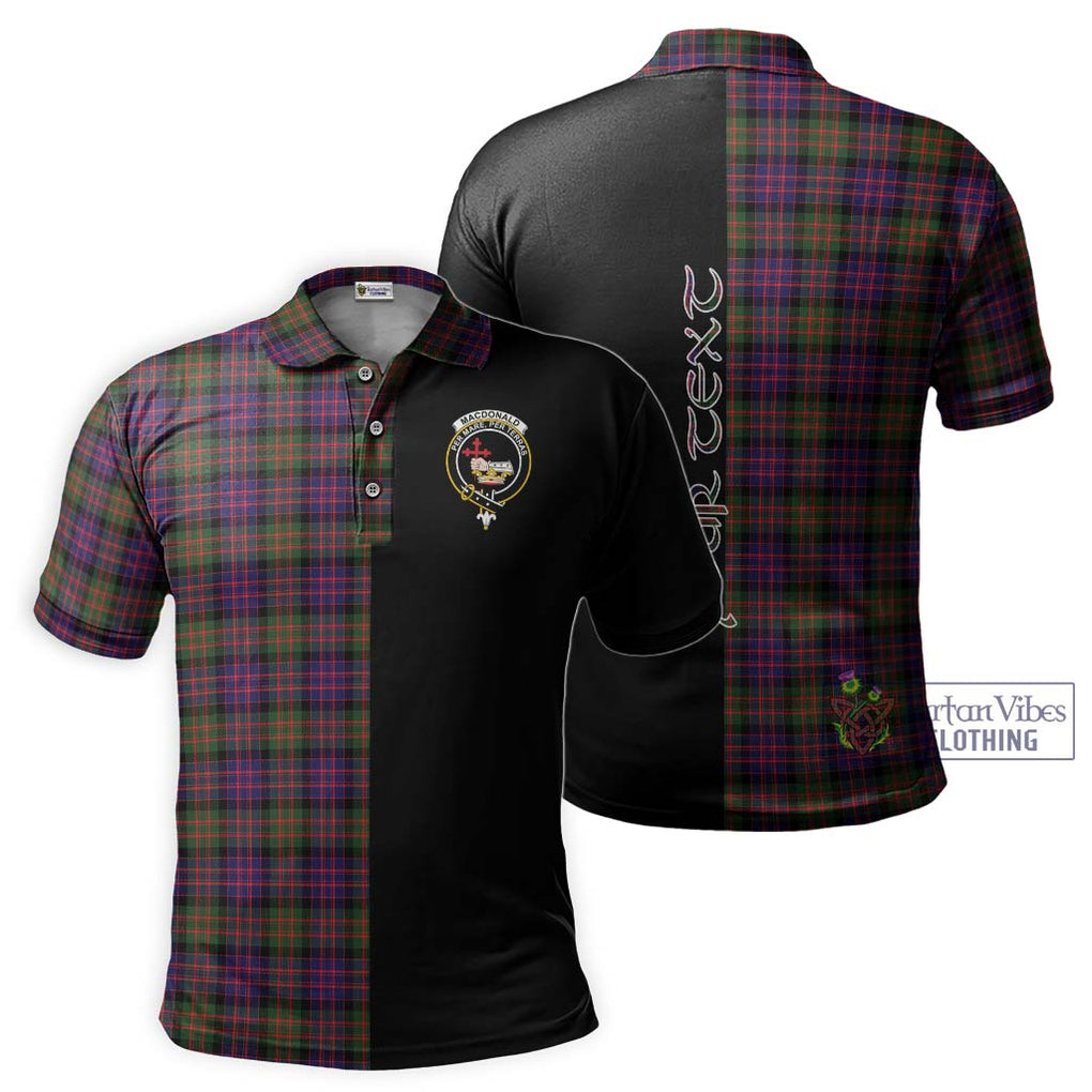 MacDonald Modern Tartan Polo Shirt with Family Crest and Half Of Me Style Kid - Tartanvibesclothing Shop