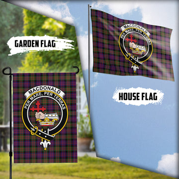 MacDonald Modern Tartan Flag with Family Crest