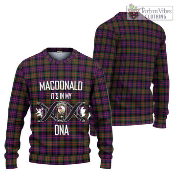 MacDonald Modern Tartan Knitted Sweater with Family Crest DNA In Me Style