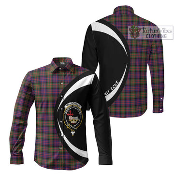 MacDonald Modern Tartan Long Sleeve Button Up with Family Crest Circle Style