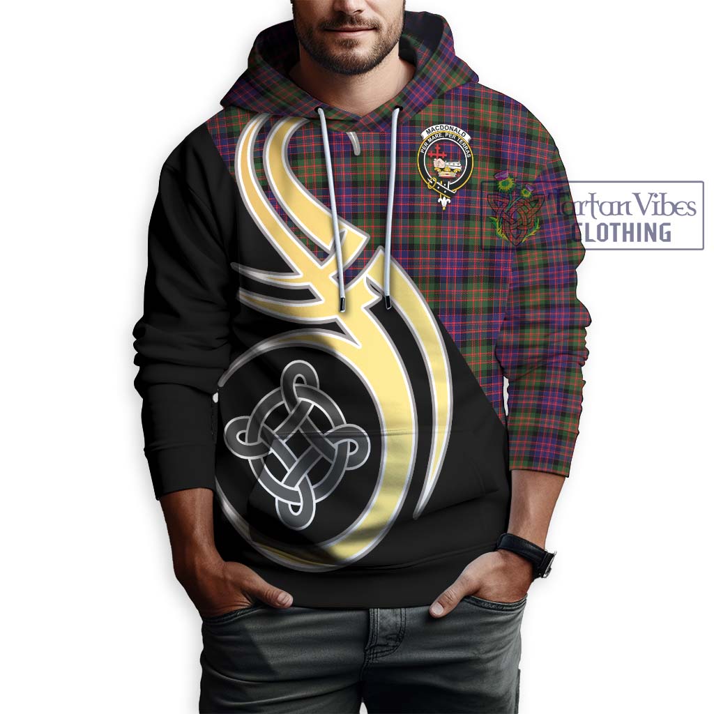 MacDonald Modern Tartan Hoodie with Family Crest and Celtic Symbol Style Zip Hoodie - Tartan Vibes Clothing