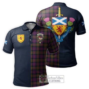 MacDonald Modern Tartan Polo Shirt Alba with Scottish Lion Royal Arm Half Style