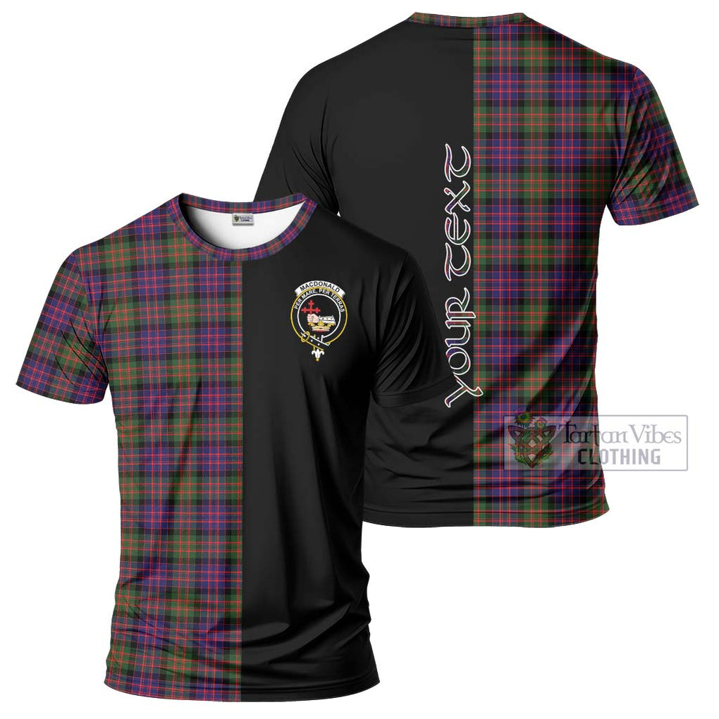 MacDonald Modern Tartan T-Shirt with Family Crest and Half Of Me Style Kid's Shirt - Tartanvibesclothing Shop