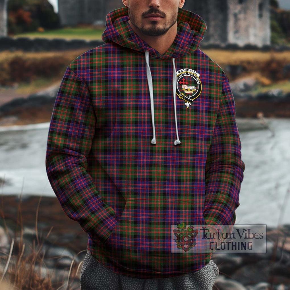 MacDonald Modern Tartan Cotton Hoodie with Family Crest Pullover Hoodie XS - Tartan Vibes Clothing