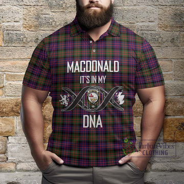 MacDonald Modern Tartan Polo Shirt with Family Crest DNA In Me Style