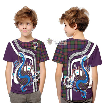 MacDonald Modern Tartan Kid T-Shirt with Epic Bagpipe Style