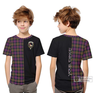 MacDonald Modern Tartan Kid T-Shirt with Family Crest and Half Of Me Style