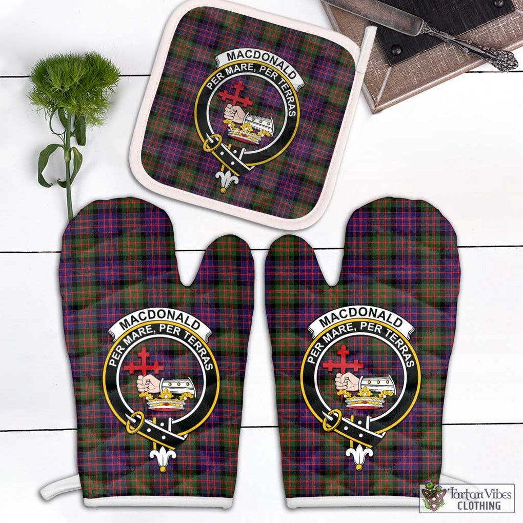 MacDonald Modern Tartan Combo Oven Mitt & Pot-Holder with Family Crest Combo 1 Oven Mitt & 1 Pot-Holder White - Tartan Vibes Clothing