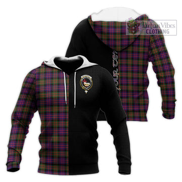 MacDonald Modern Tartan Knitted Hoodie with Family Crest and Half Of Me Style