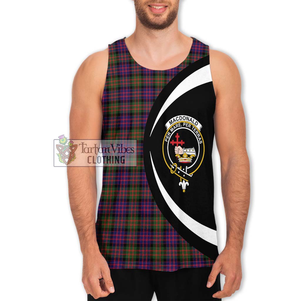 MacDonald Modern Tartan Men's Tank Top with Family Crest Circle Style Men - Tartan Vibes Clothing