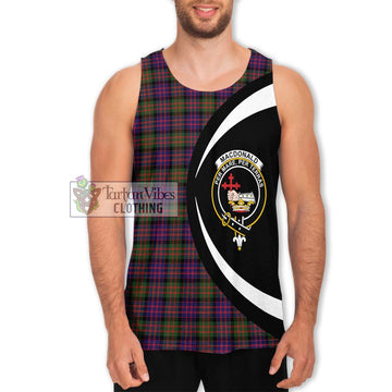 MacDonald Modern Tartan Men's Tank Top with Family Crest Circle Style