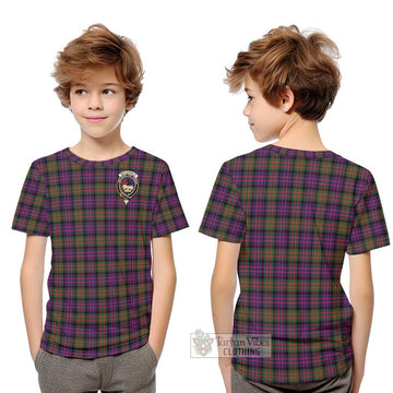 MacDonald Modern Tartan Kid T-Shirt with Family Crest