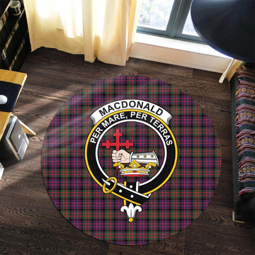 MacDonald Modern Tartan Round Rug with Family Crest