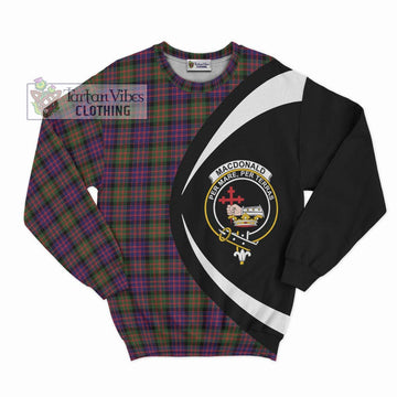 MacDonald Modern Tartan Sweatshirt with Family Crest Circle Style