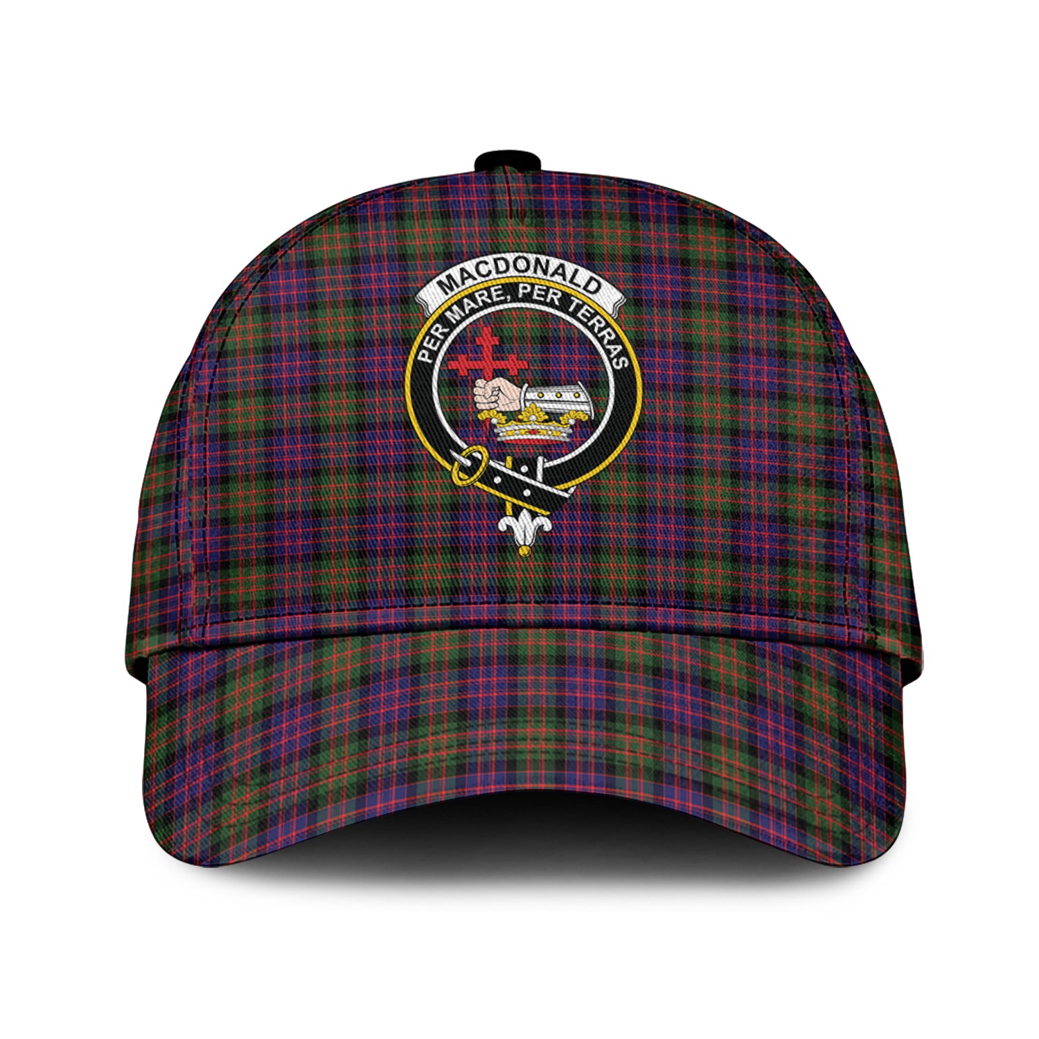 MacDonald Modern Tartan Classic Cap with Family Crest Classic Cap Universal Fit - Tartan Vibes Clothing