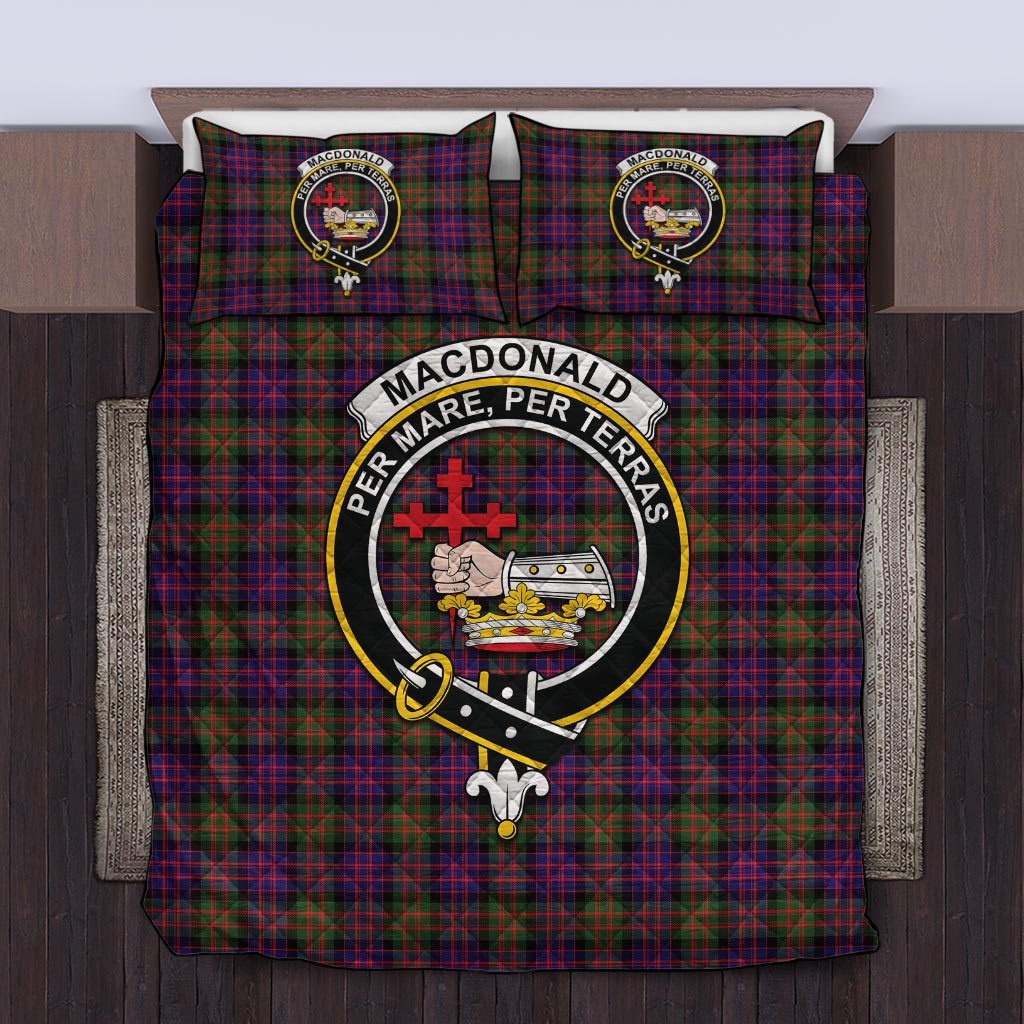 MacDonald Modern Tartan Quilt Bed Set with Family Crest Twin - Tartan Vibes Clothing