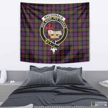 MacDonald Modern Tartan Tapestry Wall Hanging and Home Decor for Room with Family Crest