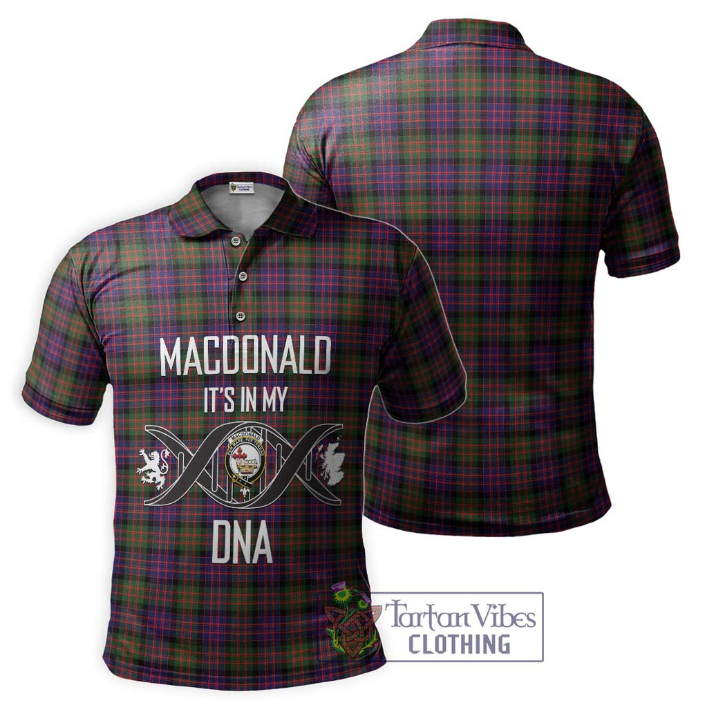 MacDonald Modern Tartan Polo Shirt with Family Crest DNA In Me Style - Tartanvibesclothing Shop