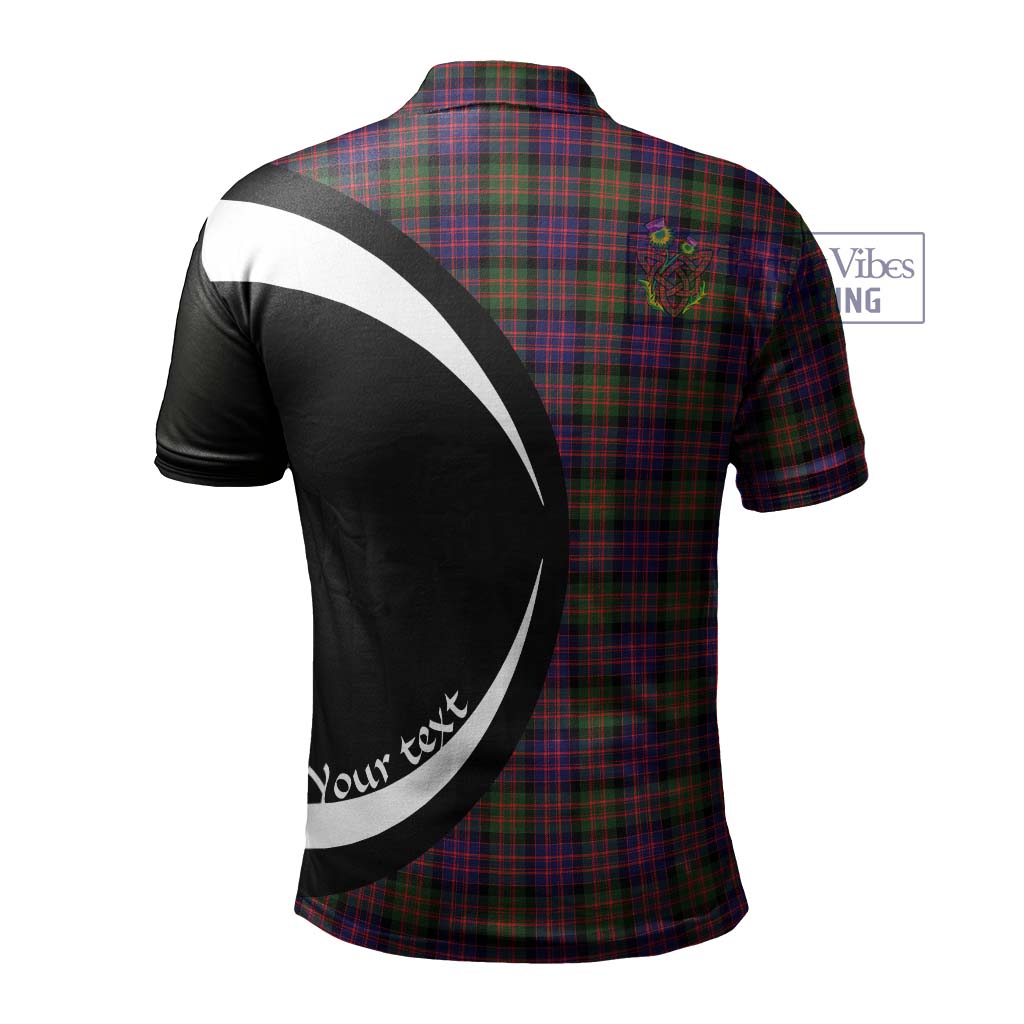 MacDonald Modern Tartan Men's Polo Shirt with Family Crest Circle Style - Tartan Vibes Clothing