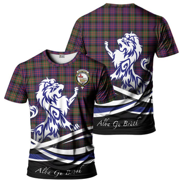 MacDonald Modern Tartan T-Shirt with Alba Gu Brath Regal Lion Emblem