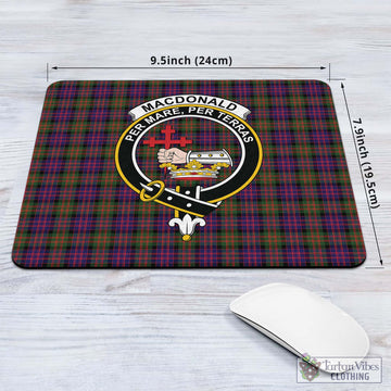 MacDonald Modern Tartan Mouse Pad with Family Crest